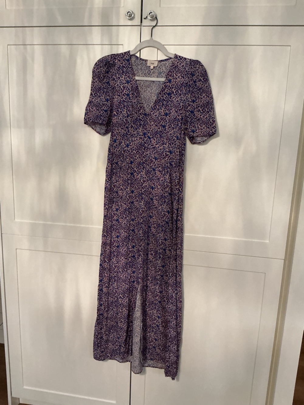 An’ge - Floral V-Neck Maxi Dress in Purple - Picture 9 of 10